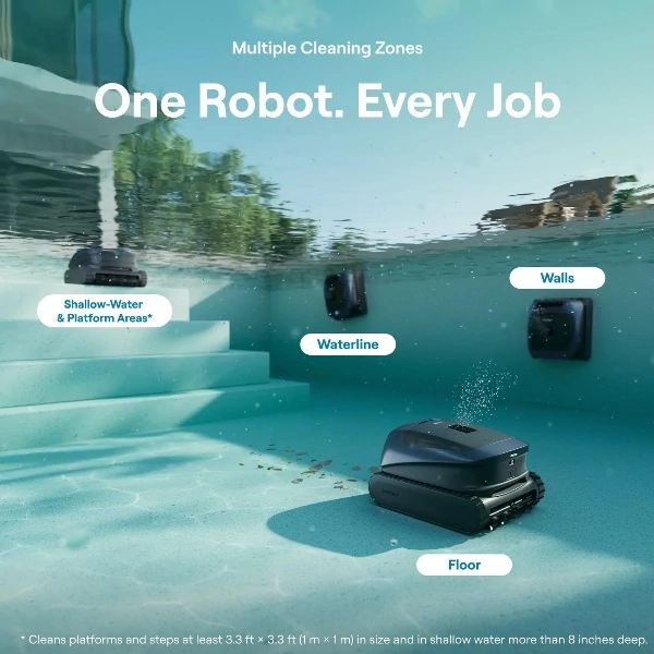 ClearNav navigation and long-lasting battery life: a full cleaning cycle covering up to 300m² in a single 5-hour run