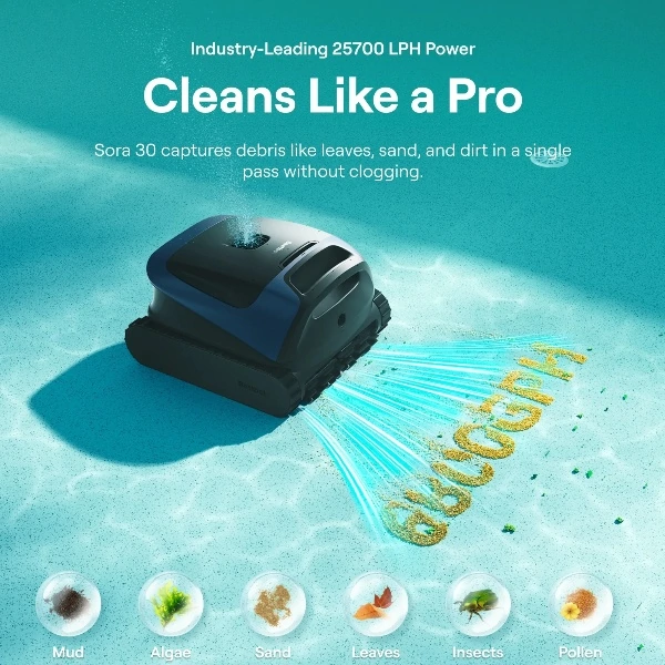 Smart app control at your fingertips: three dedicated cleaning modes to suit every pool and every situation